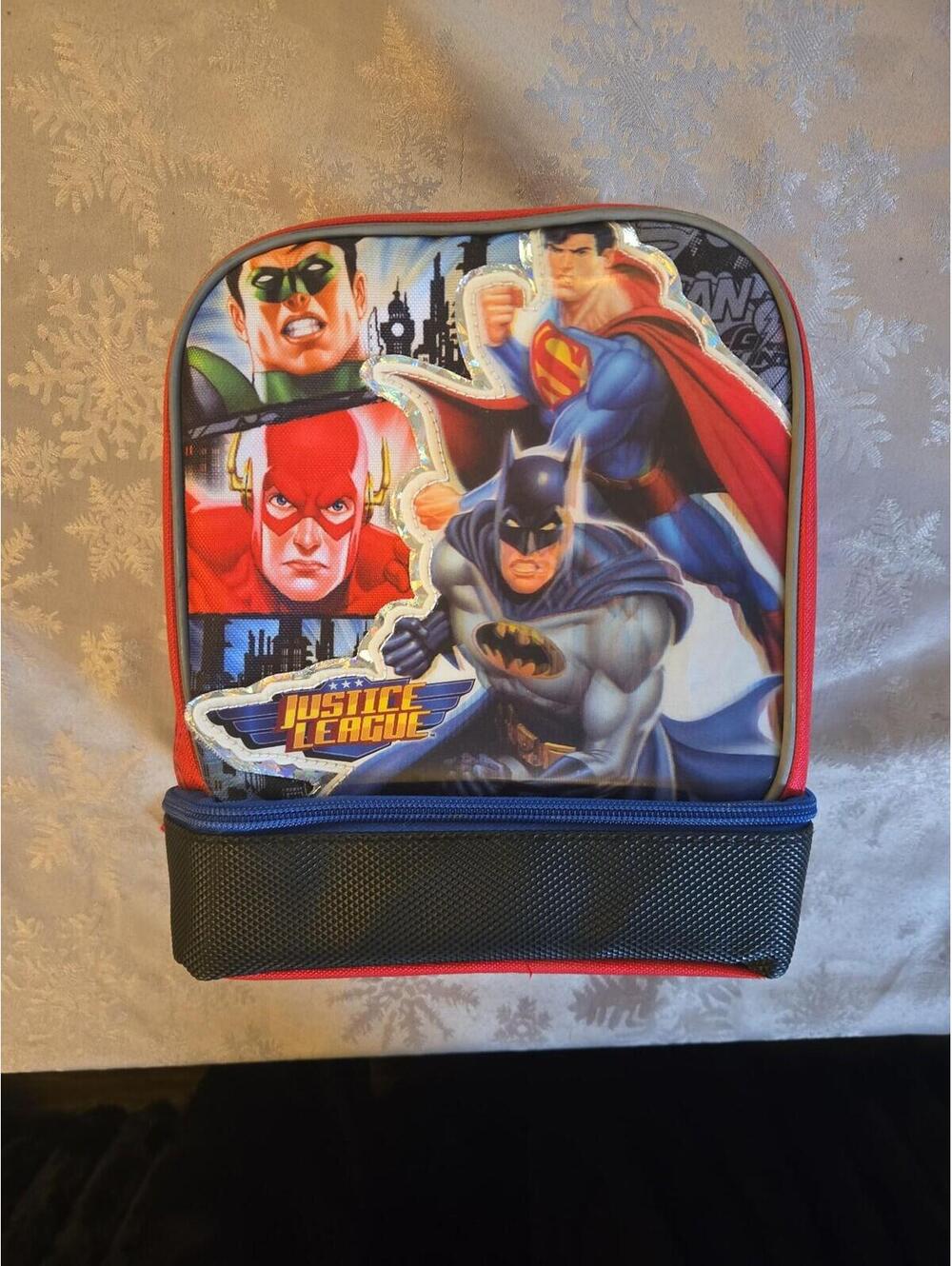 DC Comics Justice League Insulated Dual-Compartment Lunch Bag